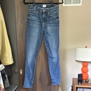 Mother Classic High-Rise Skinny Jeans - Blue